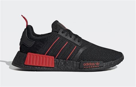 adidas nmdr1 schuh schwarz rot|adidas nmd r1 shoes.